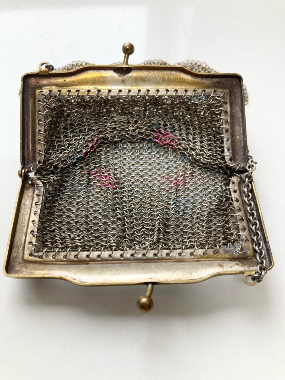 Antique Victorian/Art Nouveau Metal Mesh Coin Purse - Picture 3 of 4